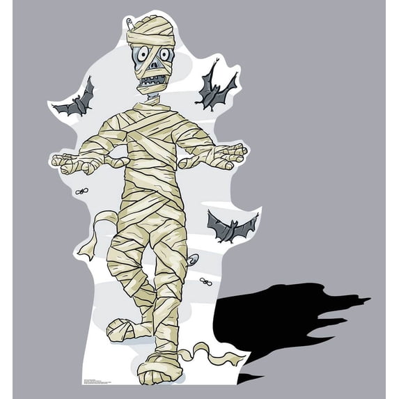Advanced Graphics Cartoon Mummy & Bats - 72" x 41" Cardboard Standup