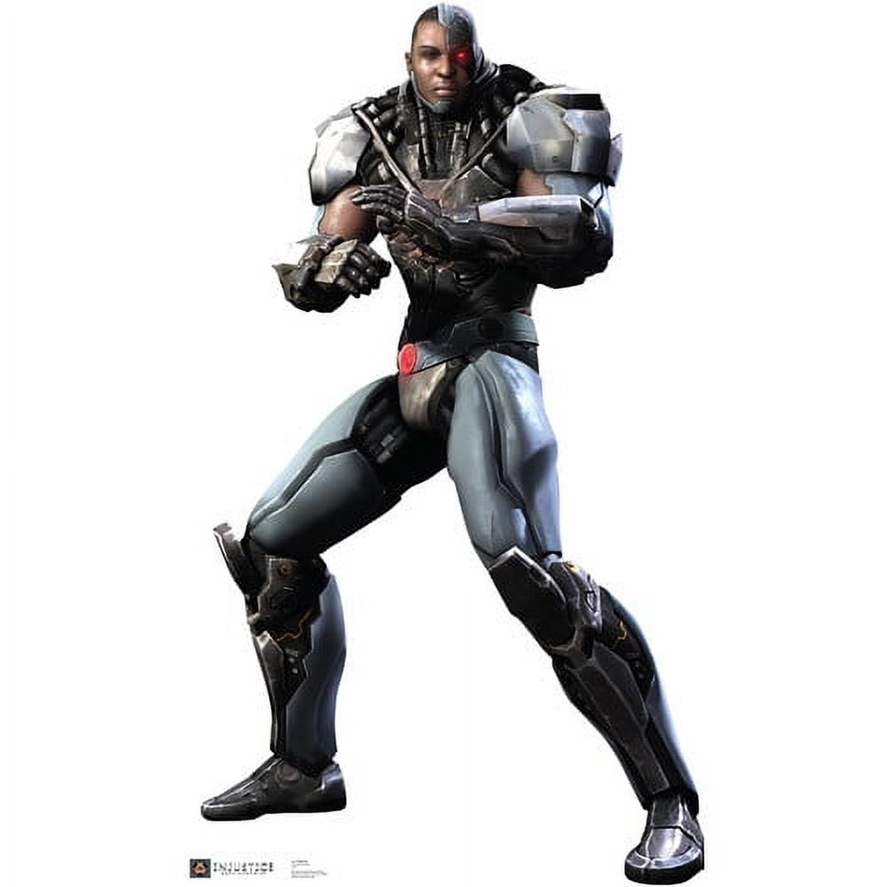 Life-Size Gray and Black Cyborg Cardboard Standup