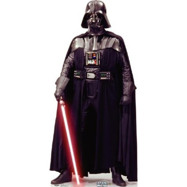 Lifesize Gray Cardboard Cutout of Darth Vader with Voicebox