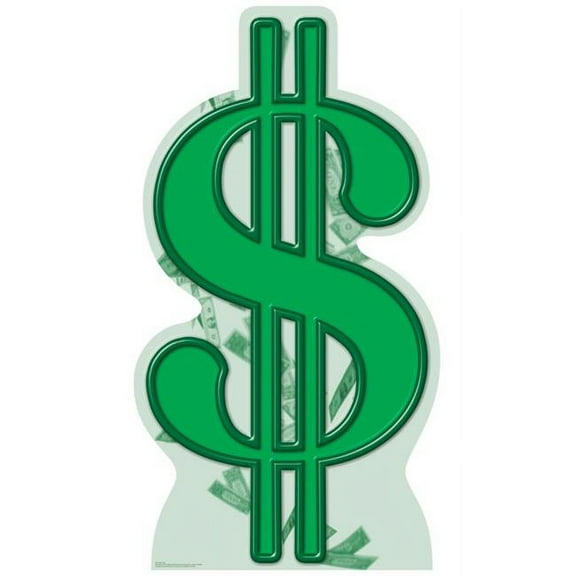 Advanced Graphics Dollar Sign Life-Size Cardboard Stand-Up - Gold - 31in. x 60in.