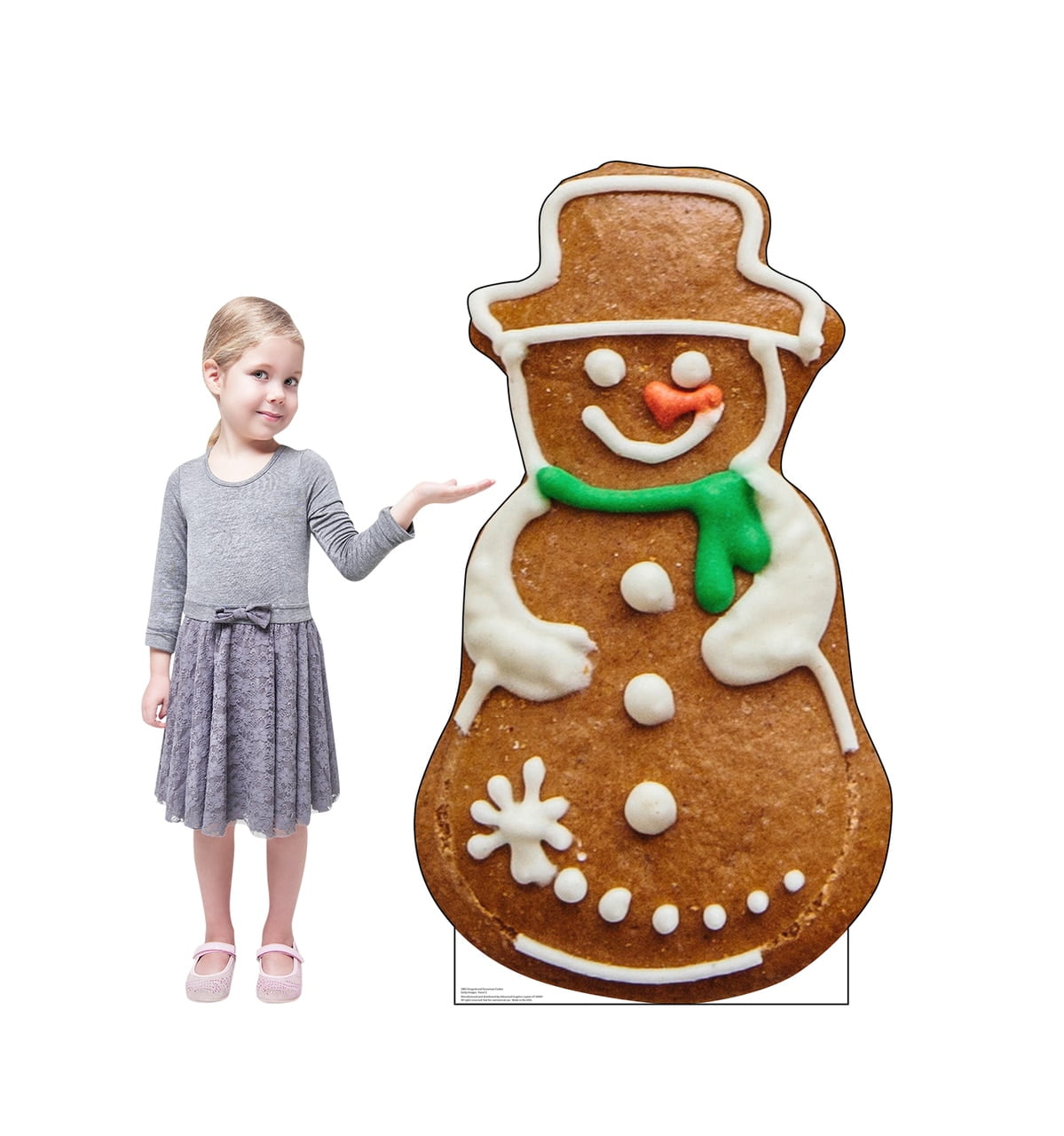 50'' Gingerbread Snowman Cookie Cardboard Standup