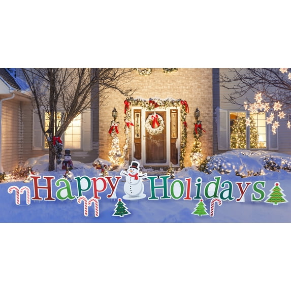Happy Holidays - OUTDOOR Yard Signs avg. 25" x 18"