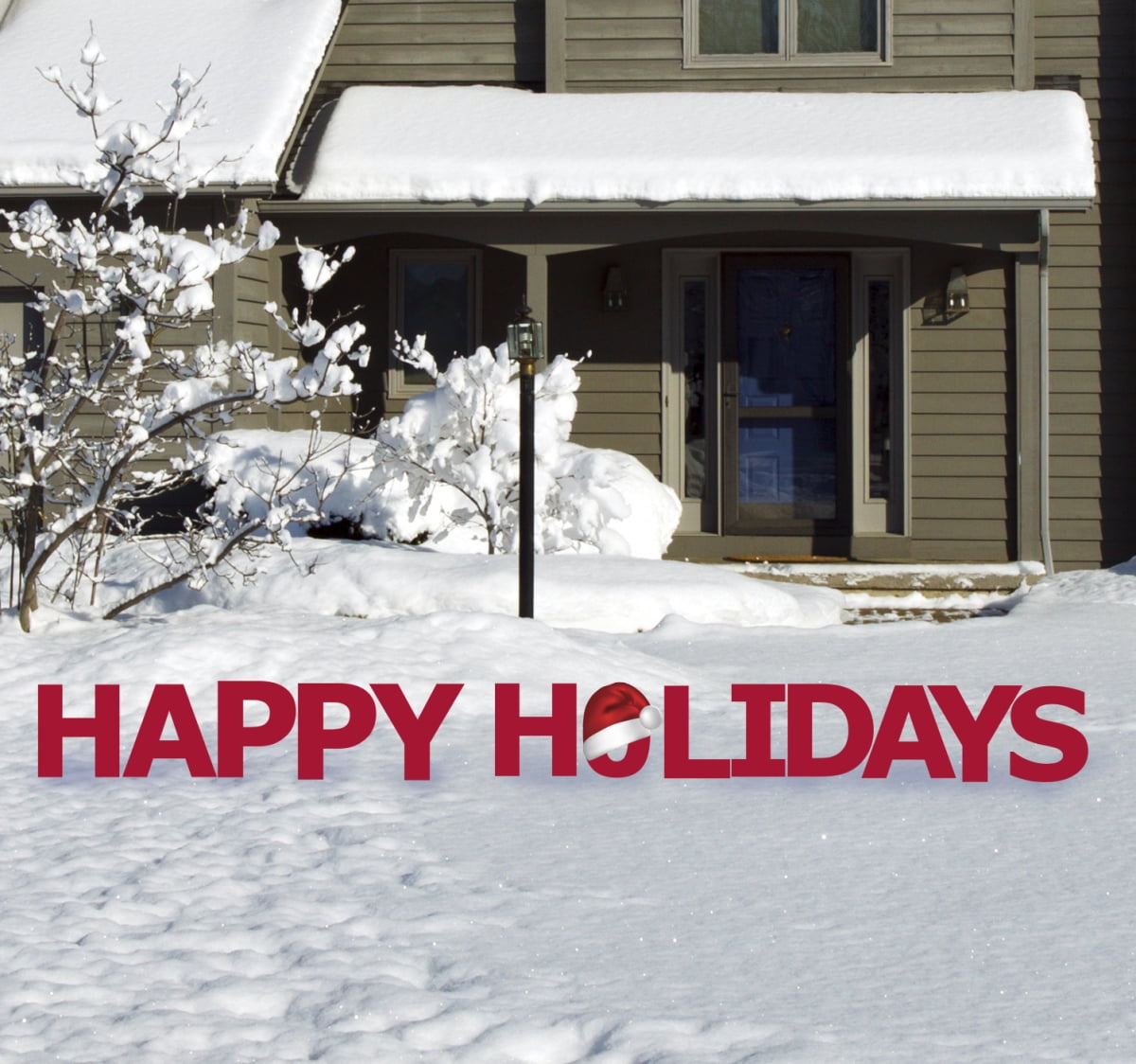 Happy Holidays Yard Sign Set