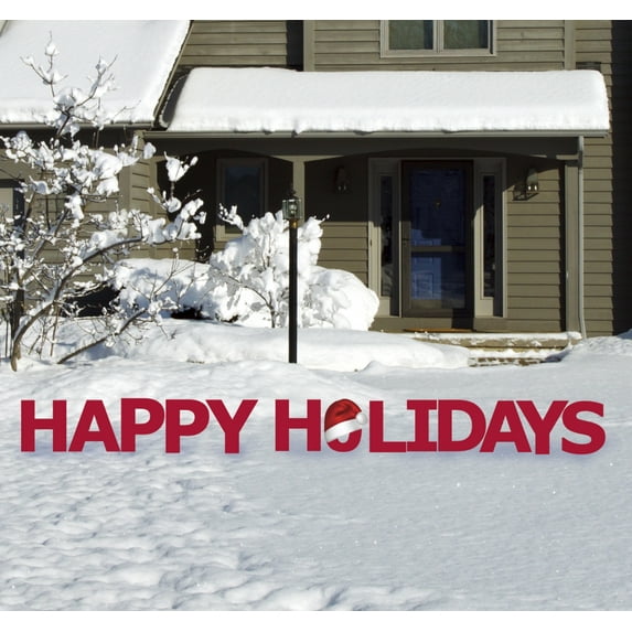 Happy Holidays Yard Sign Set