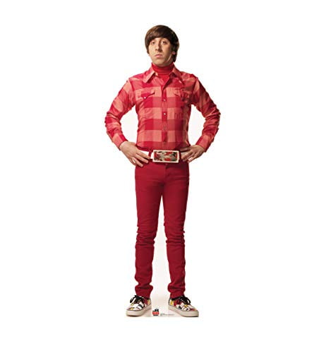 66'' Red Plaid Cardboard Standup with Belt Buckle