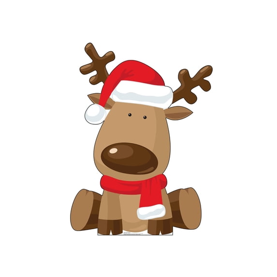 Advanced Graphics 2828 48 x 35 in. Illustrated Reindeer Cardboard Cutout