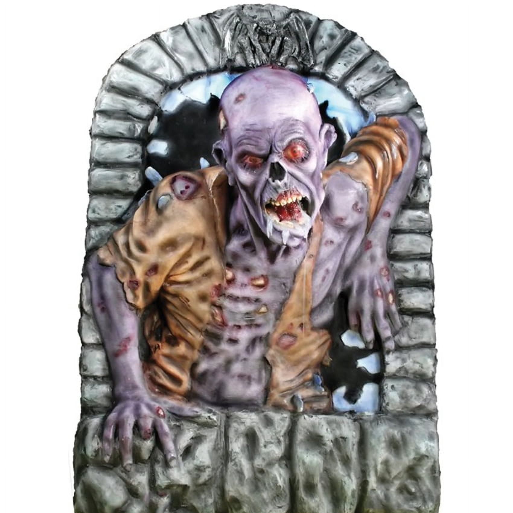 Life-Size Purple Zombie Cardboard Halloween Decoration
