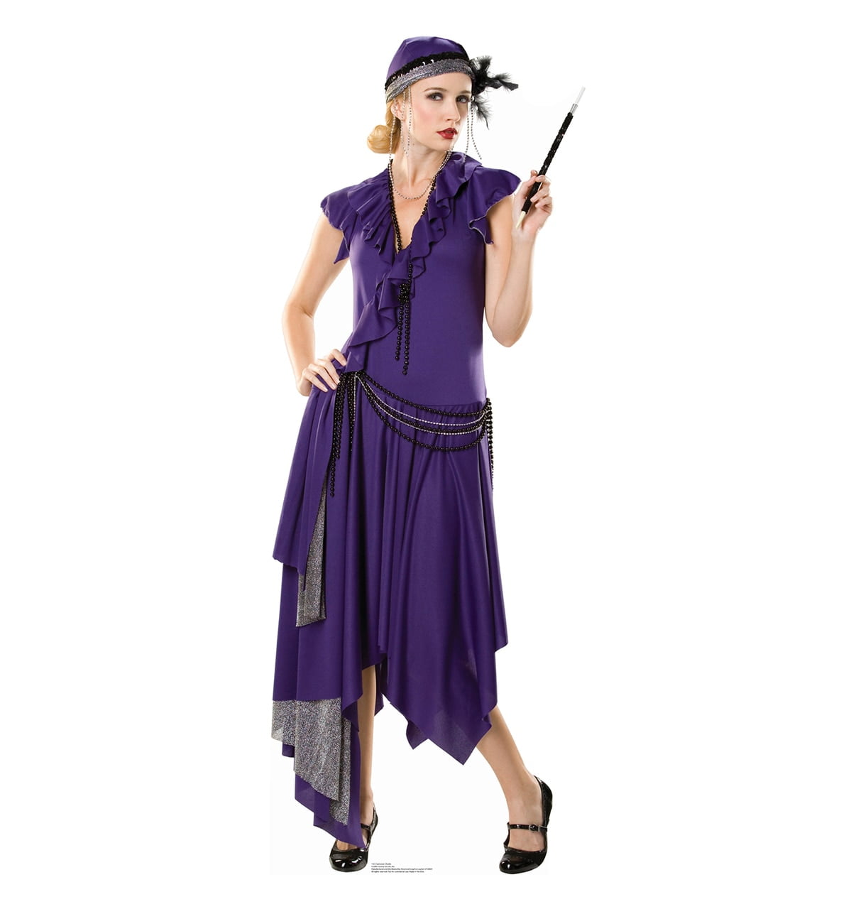 Charleston Charlie Purple Flapper Lifesize Cardboard Standup