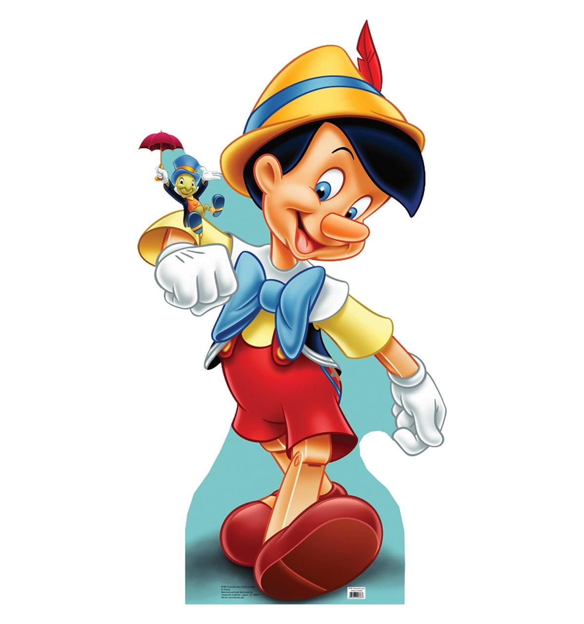 Pinocchio and Jiminy Cricket Lifesize Cardboard Standup Poster