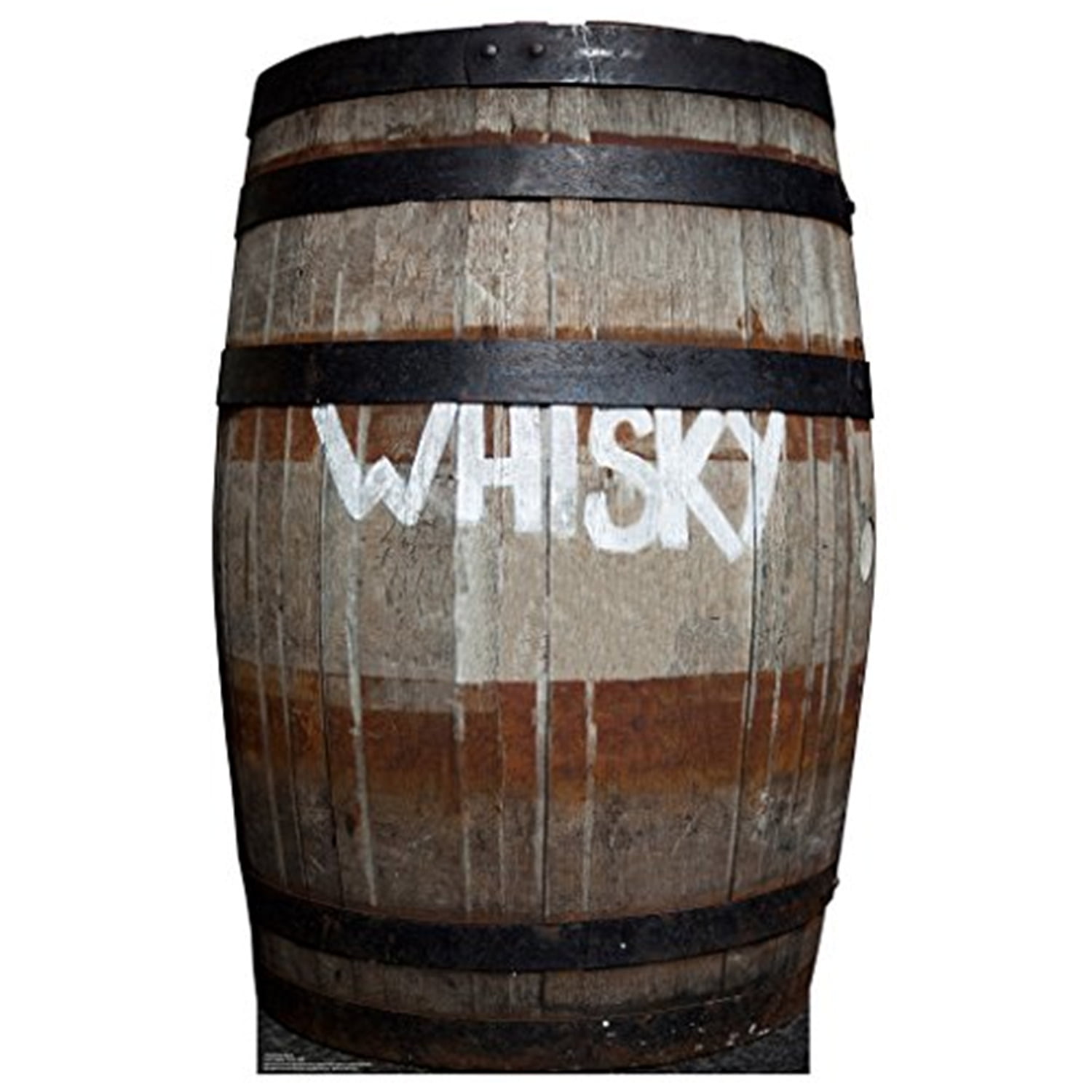 51'' Rustic Whiskey Barrel Cardboard Standup Decor