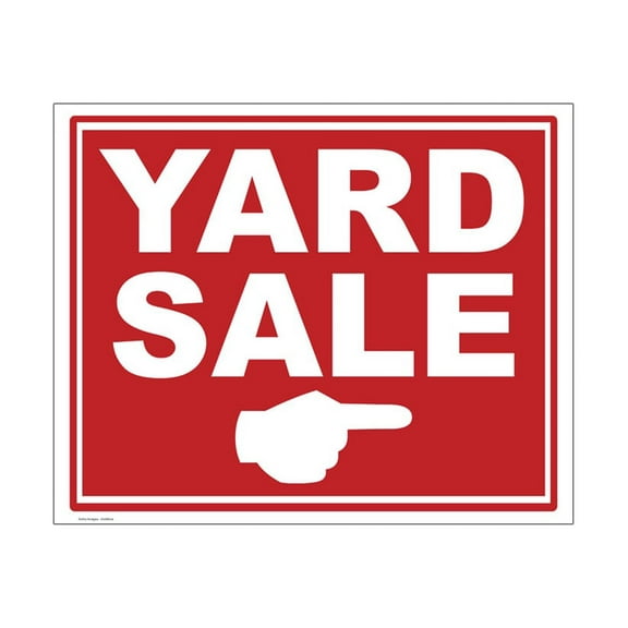 Yard Sale Yard Sign Right