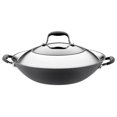 Advanced Hard Anodized Nonstick Stir Fry Wok Pan with Lid, 14 Inch