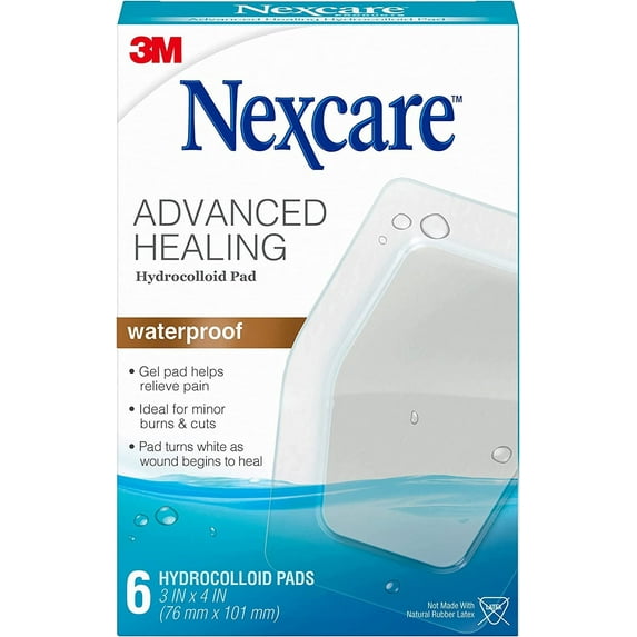 Advanced Healing Hydrocolloid Pads - Gel Pad for Pain Relief & Wound Absorption | Waterproof & Flexible | Hypoallergenic Dressings for Burns, Scrapes, Wounds, and Blisters