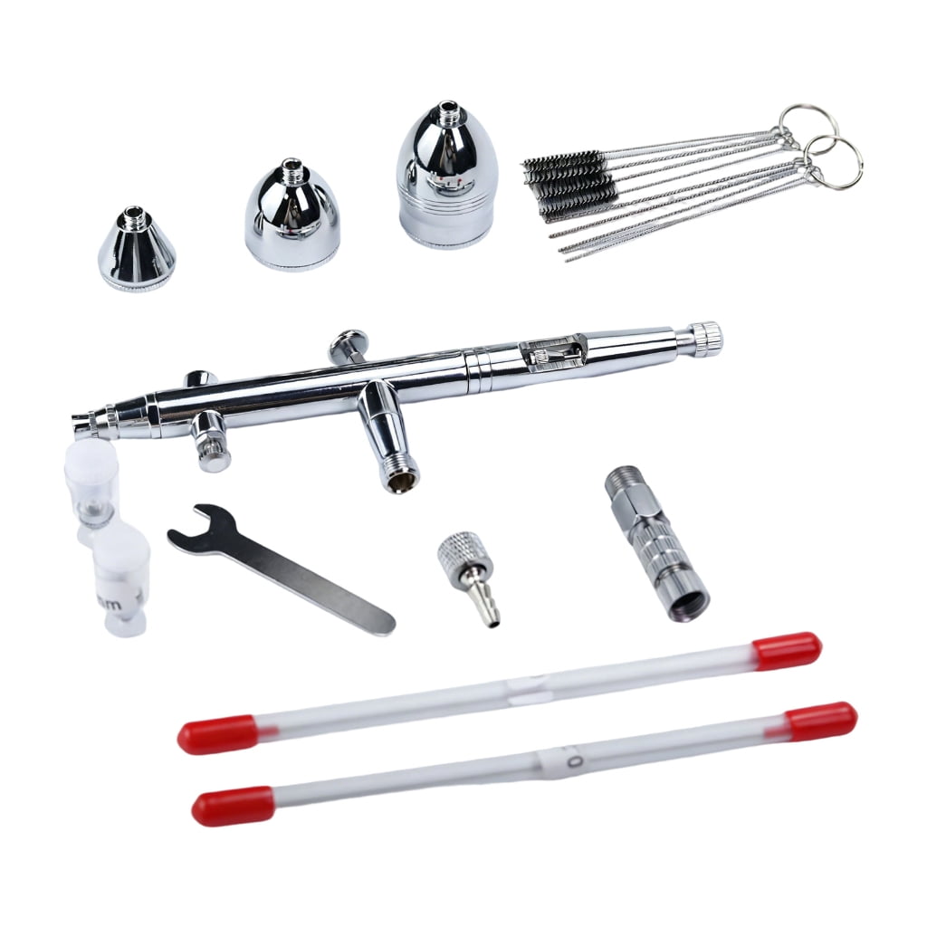 Advanced Heavy Duty Metal Airbrush Pen With Double Tip Size And Complete Accessories Set Suitable For DIY Craft Projects