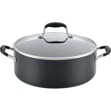 Advanced Home Hard-Anodized Nonstick Wide Stock Pot/Stockpot (7.5-Quart, Onyx)