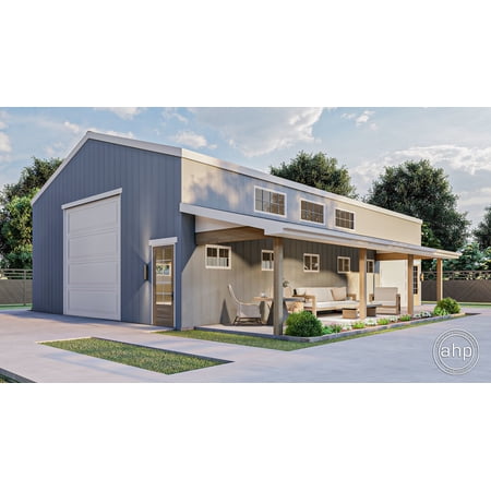 Advanced House Plans: Builder Ready Blueprints | Roosevelt 29442 | Pole Barn/Post Frame Plan