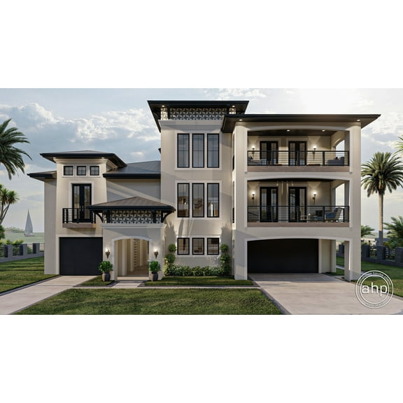 Advanced House Plans: Builder Ready Blueprints | Siesta Key 29922 | 3 Story Plan