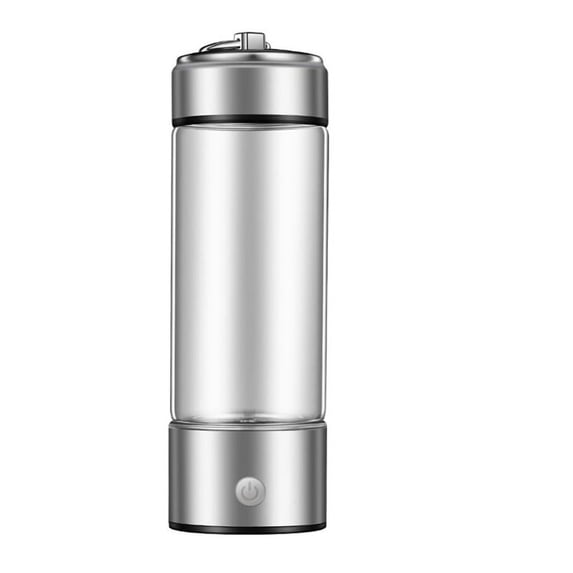Advanced Hydrogen Water Bottle , Portable Rechargeable Water Ionizer Machine with SPE Technology, for Home,Office&Travel,1 x Hydrogen-rich water cup 1 x USB cable,Silver