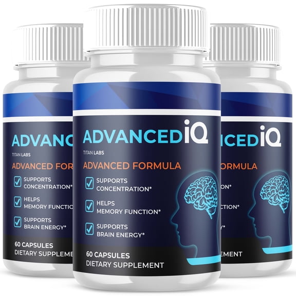 Advanced IQ Advanced Brain Support Formula Supplement AdvancedIQ 180 Capsules