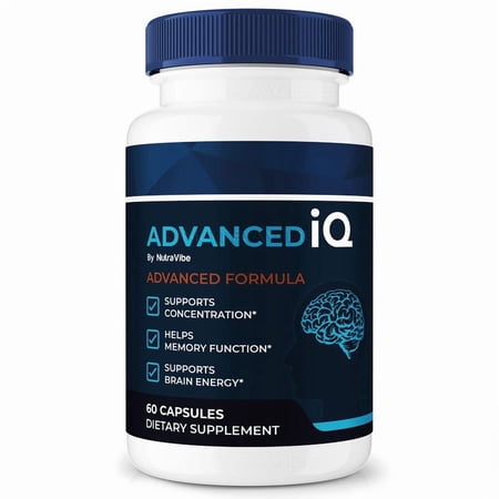 Advanced IQ – Daily Formula with a Natural Blend to Help Maintain Focus, Memory & Concentration | Clean, Gentle, Easy-to-Swallow AdvancedIQ Capsules for Everyday Sharpness (60 Capsules)