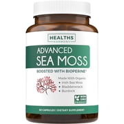 Healths Harmony Advanced Irish Sea Moss with Bladderwrack, Burdock Root and Black Pepper, 60 Caps