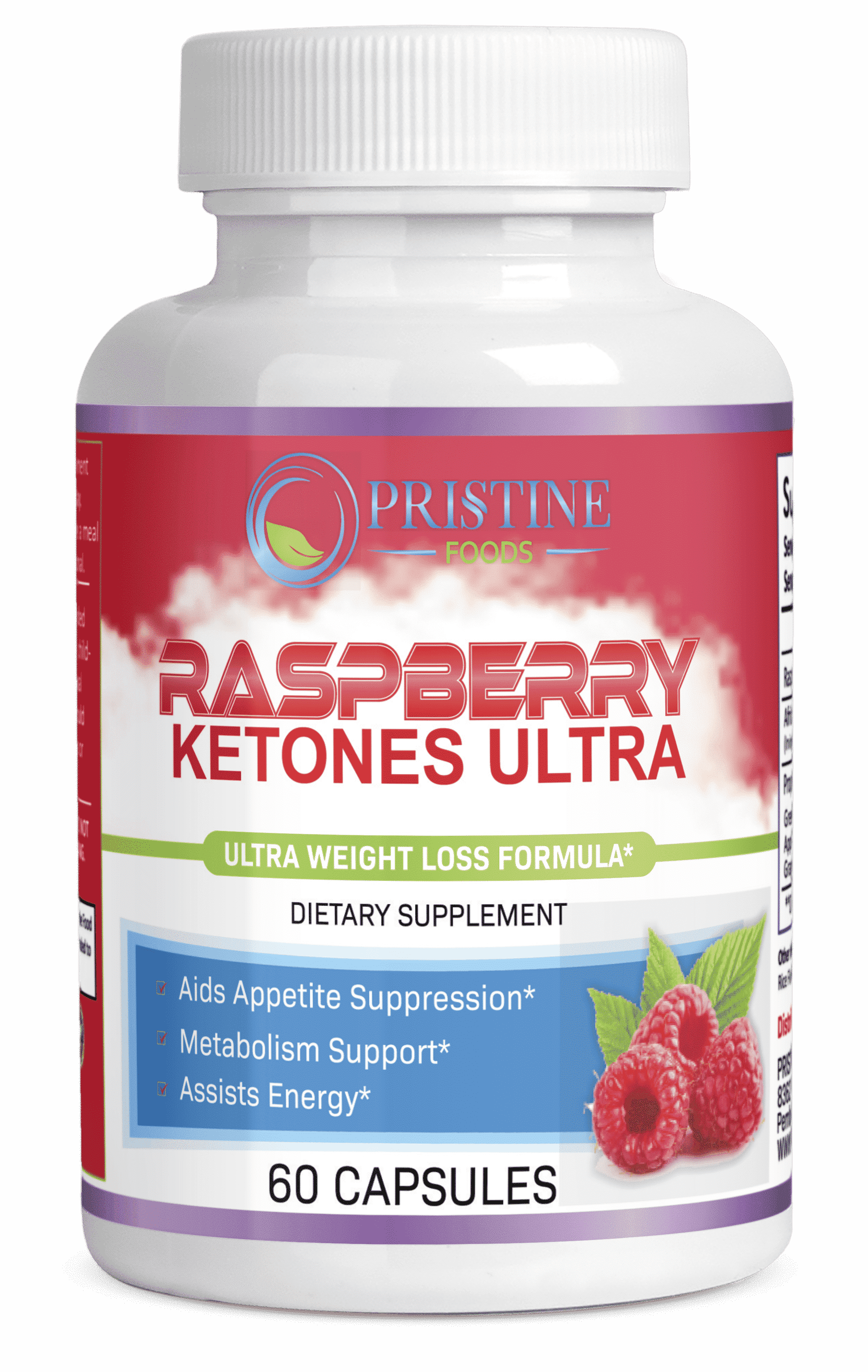 Advanced Ketones in Raspberry Blend Supports Antioxidant Health, Boosts Energy, Supports Weight Loss, Appetite Suppressant & Metabolism Booster, Back Fat Reducer & Bloating Relief, 60ct.