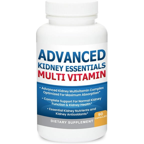 Advanced Kidney Essentials Multivitamin Kidney Health Supplement, 90 Caps