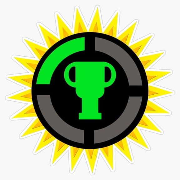 Advanced Media Channel Game Theory Pixel Trophy Network Automation Shield Decal For PC Case Sticker