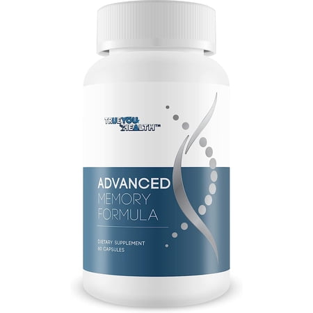 Advanced Memory Formula  - by True You Health - Nootropic Brain Supplement  -  Formulated with Ginkgo Biloba, L-Glutamine, Bocopa Monnieri, Taurine, & More for Memory and Focus - 60 Count