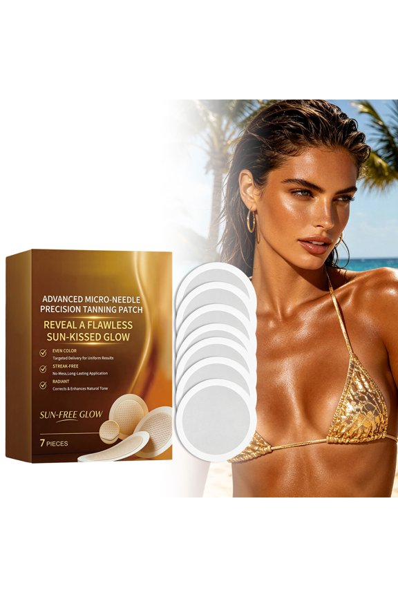 Advanced Micro-Needle Tanning Patch – 7 Pieces for Even Sun-Free Glow, Long-Lasting Natural Tone Correction