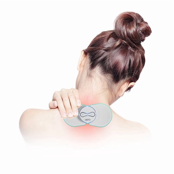 Advanced Mini EMS Pulse Massager with Reusable Pads, Handheld Cordless TENS Patch for Post-Workout Recovery and Joint Comfort, 19 Levels of Stimulation, Portable Wellness Device