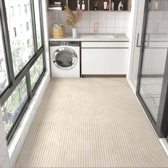Advanced Minimalism Kitchen Floor Mat Scrubable Pvc Waterproof Carpet
