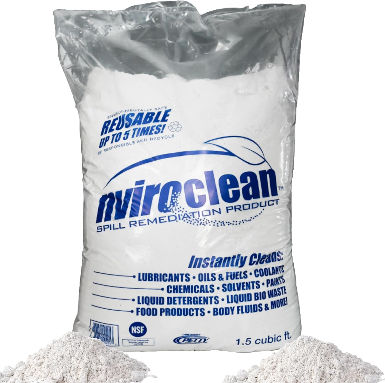 Spill Absorbent Powder NVIROCLEAN – 5lb Bag For Oil, Antifreeze, Bio ...