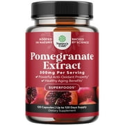 Advanced Natural Antioxidant Superfood Pomegranate Polyphenols Extract Supplement - Heart Health and Joint Support - Superfood Powder Capsules for Men and Women