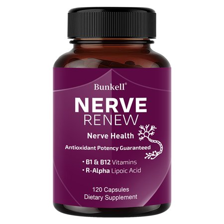 Advanced Nerve Support - 300mg Stabilized R-Alpha Lipoic Acid, Vitamin B Complex, Benfotiamine - 120 Capsules