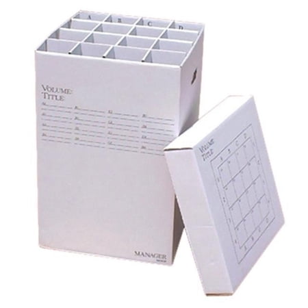 Advanced Organizing Systems Manager25 Corrugated Cardboard 16 Slots 24" Rolled Document Box, Gray