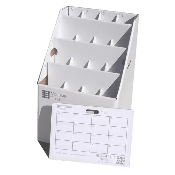 Advanced Organizing Systems SF-16-16-01 SlantFile-16 Slot Upright Rolled Document Storage