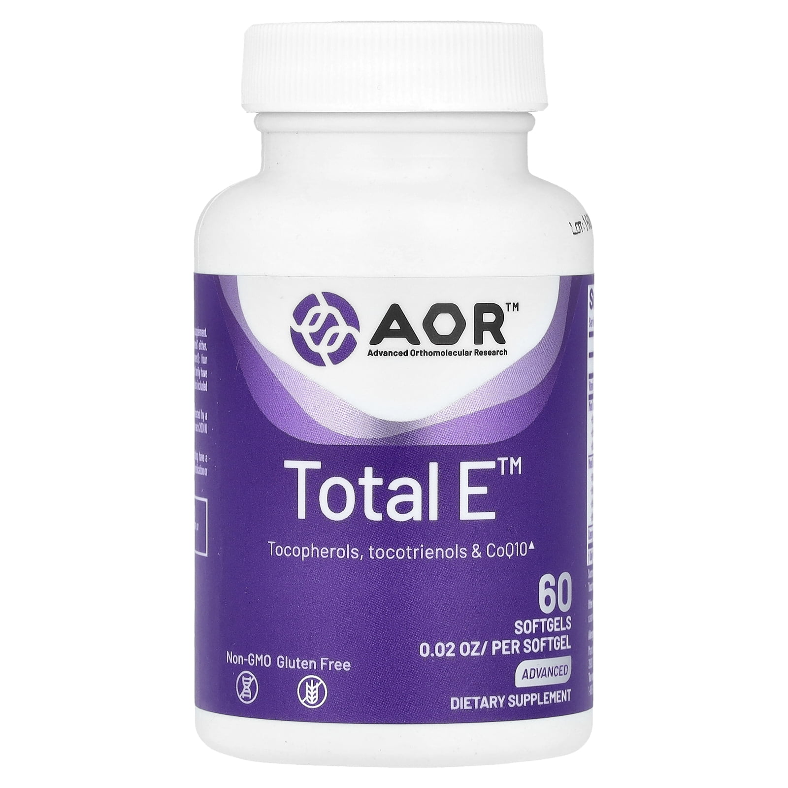 Advanced Orthomolecular Research AOR Total E™, 60 Softgels