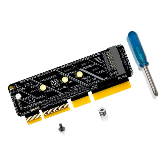 Advanced PCIe 5.0 NVME Adapter Card Supporting Full Speed PCIEX4 Transfer for Computer Expansion Needs