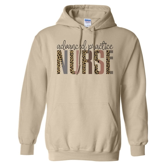 Advanced Pediatric Nurse Leopard Print Hoodie Sweatshirt Unisex 3X-Large Sand