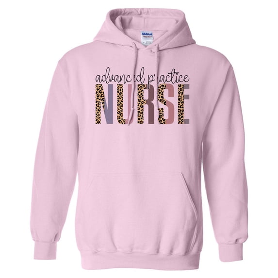 Advanced Pediatric Nurse Leopard Print Hoodie Sweatshirt Unisex X-Large Pink