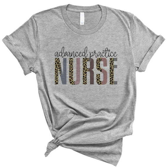Advanced Pediatric Nurse Leopard Print Shirt Unisex 3X-Large Grey