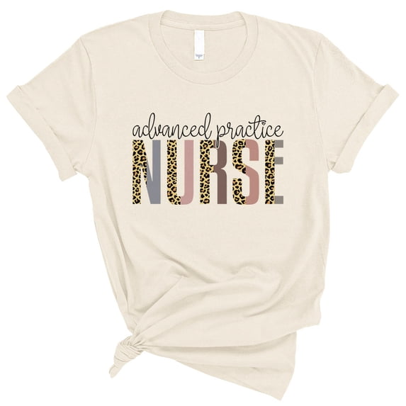 Advanced Pediatric Nurse Leopard Print Shirt Unisex X-Small Natural