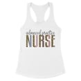 thumbnail image 1 of Advanced Pediatric Nurse Leopard Print Tank Top Fitted Racerback Women's Large White, 1 of 5
