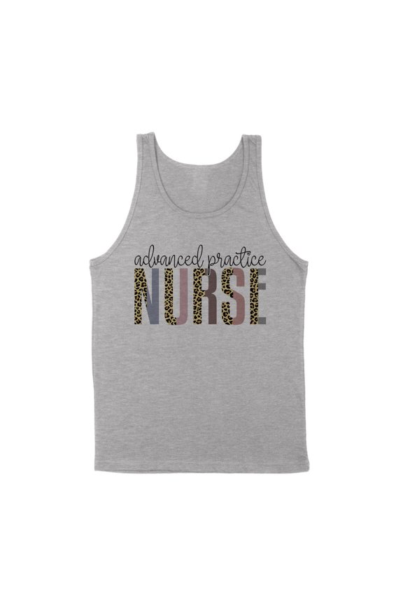Advanced Pediatric Nurse Leopard Print Tank Top Unisex Large Grey