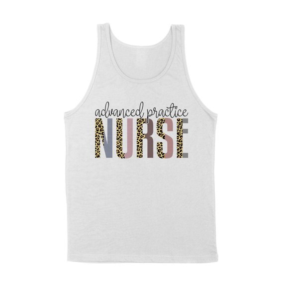 Advanced Pediatric Nurse Leopard Print Tank Top Unisex Large White
