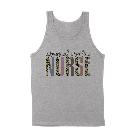 Advanced Pediatric Nurse Leopard Print Tank Top Unisex X-Large Grey