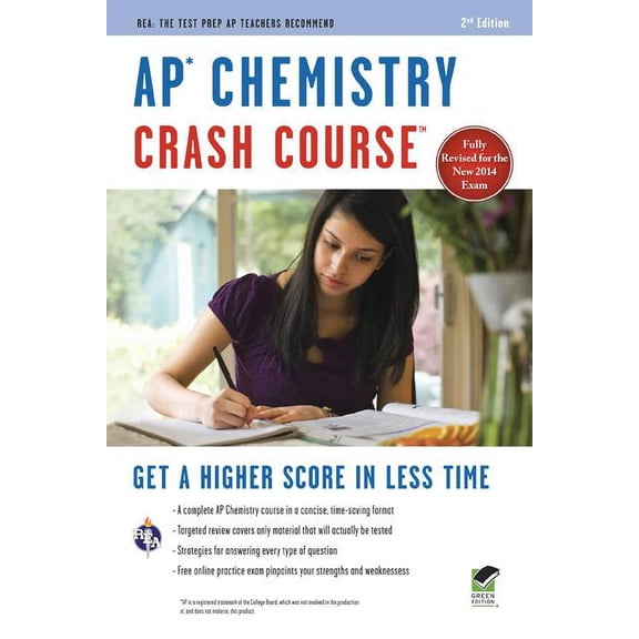 Advanced Placement (AP) Crash Course: AP Chemistry Crash Course, 2nd Ed., Book + Online : Get a Higher Score in Less Time (Edition 2) (Paperback)