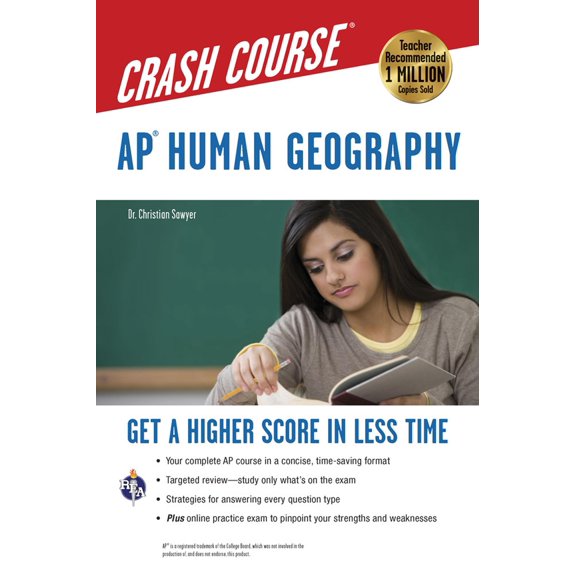 Pre-Owned Advanced Placement (AP) Crash Course: AP® Human Geography Crash Course Book + Online : Get a Higher Score in Less Time (Paperback)