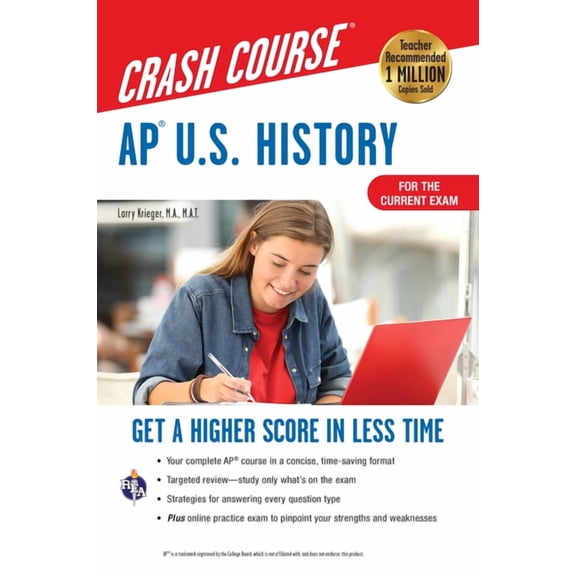 Pre-Owned Advanced Placement (AP) Crash Course AP U.S. History Crash Course, Book + Online: Get a Higher Score in Less Time, (Paperback)